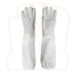 GUANTE DE PIEL SUAVE CON MANGA DE LONA PARA APICULTURA