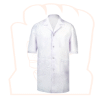 BATA DE GABARDINA MANGA CORTA