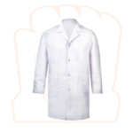 BATA BLANCA PARA ÁREA DE SALUD MANGA LARGA