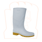 BOTA DE HULE BLANCA DINOSAURIO