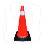 CONO FLEXIBLE COLOR NARANJA 28” CON CINTA